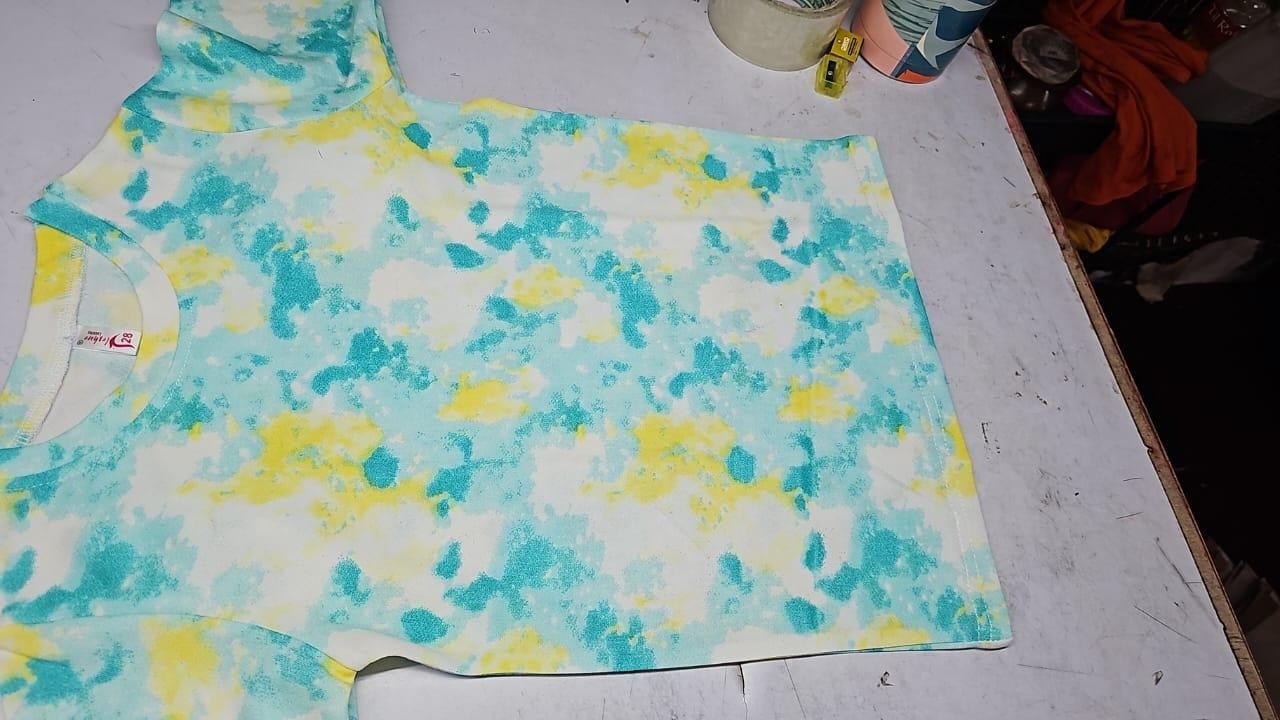 Women's Casual Tie Dye Print Night Suit